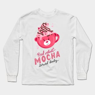 Valentine Mocha Teddy Bear Long Sleeve T-Shirt